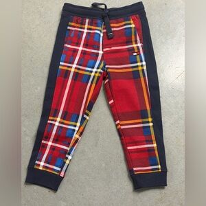 Tommy Hilfiger Red Plaid Kids Joggers